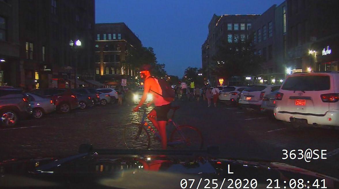 July 25--Bicyclist Intentionally Blocks Cruiser